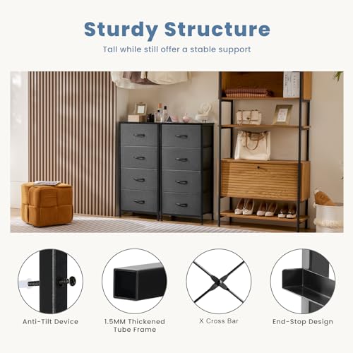Fabric Storage Tower with 9 Drawers I3774