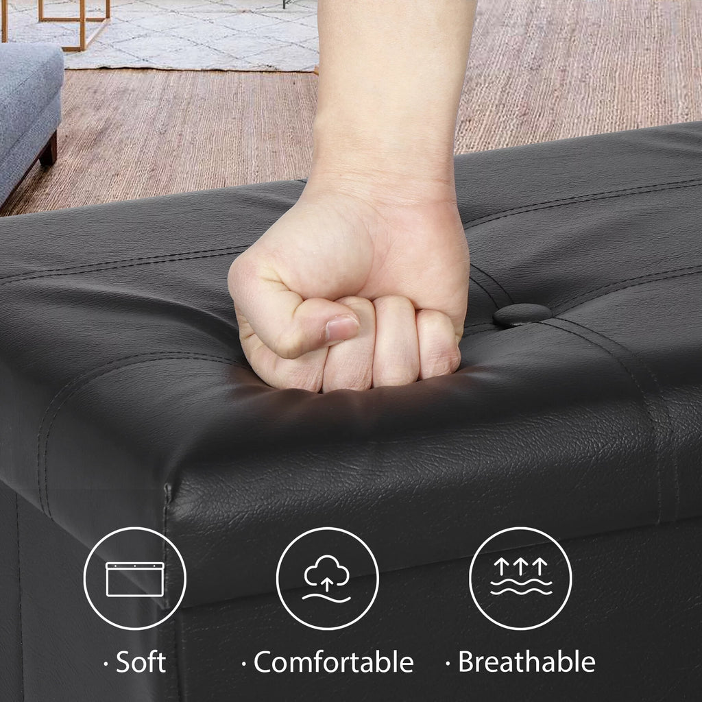 43 Inches Folding Storage Ottoman Bench M182241