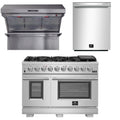 48 Inch Pro Gas Range, Wall Mount Range Hood, Dishwasher C718150