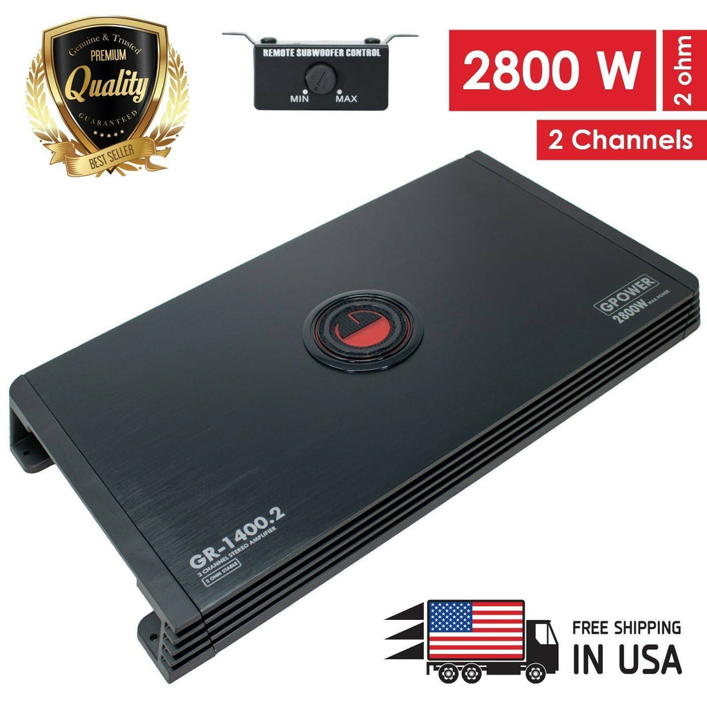 2 Channels 2800W Class A/B Car Audio Amplifier O552