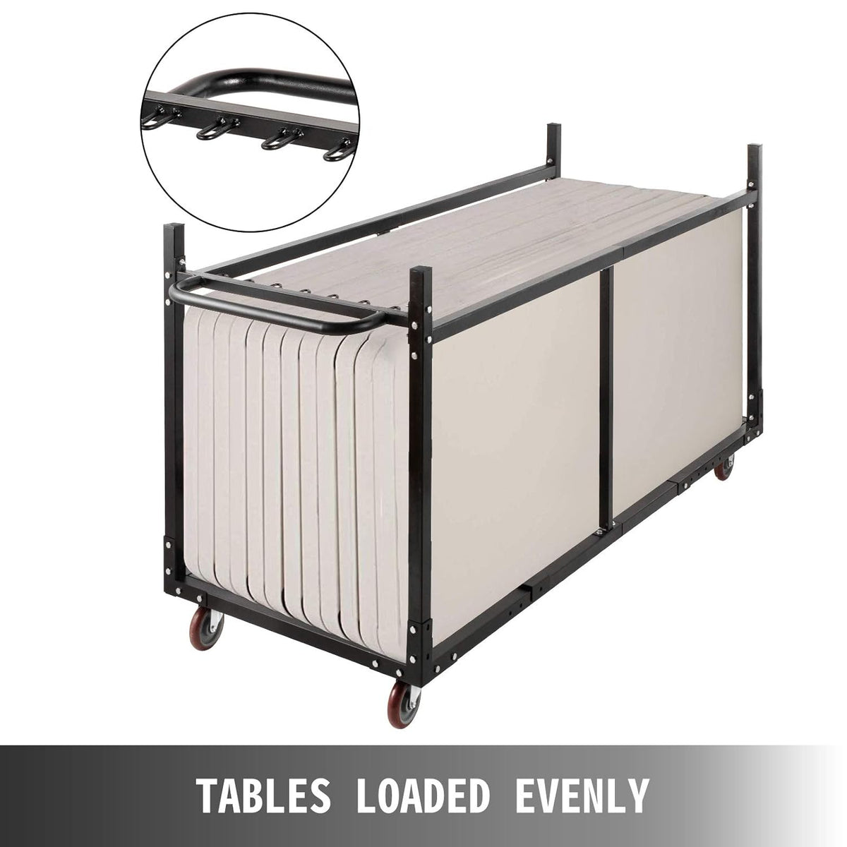 Folding Table Cart with Heavy Duty Steel T787