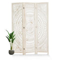 66.9 Inch 6 Panels Wood Carved Folding Room Divider R16229