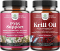 Advanced PMS Support Supplement and Antarctic Krill Oil 500mg Softgels E96736