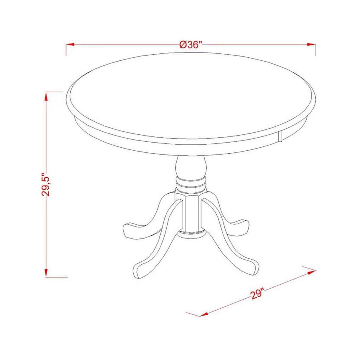 3 Piece Wood Faux Leather Dining Set U4273