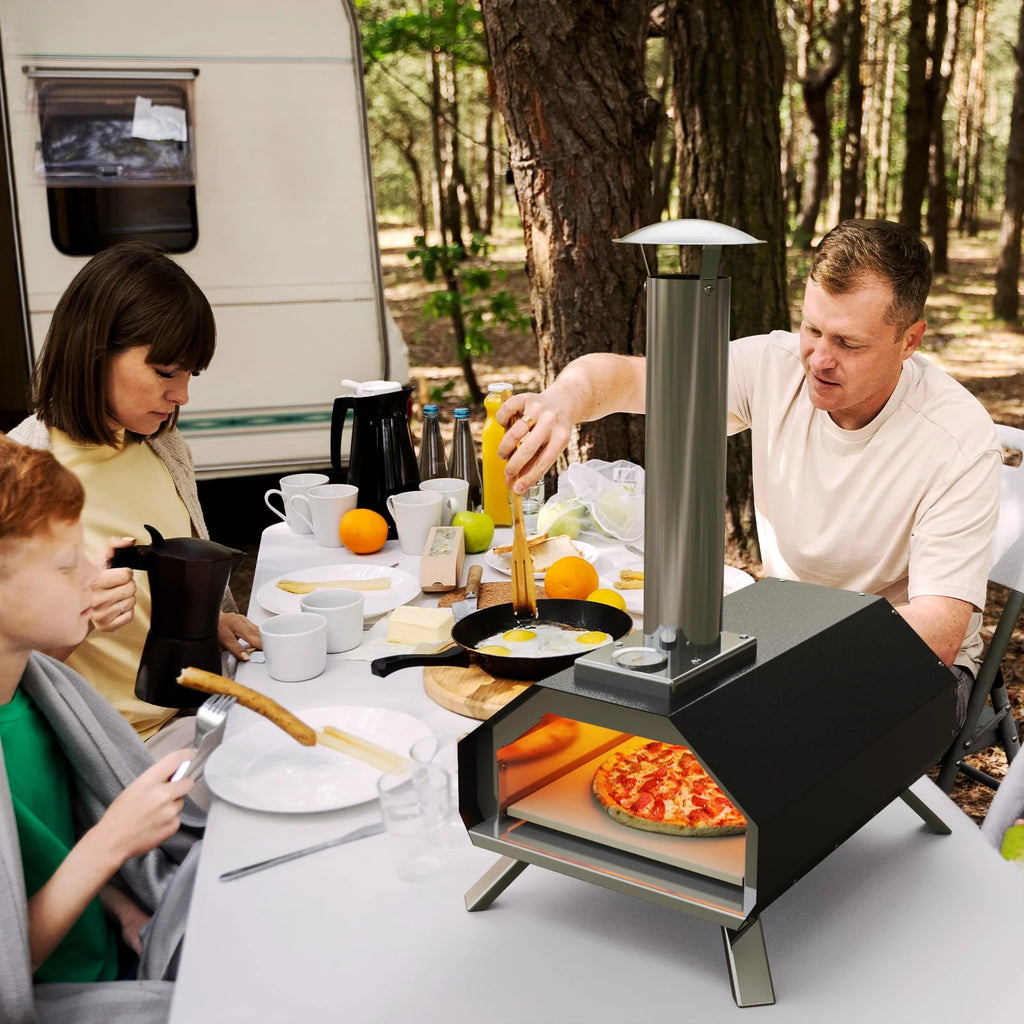 13 Wood Pellet Stainless Steel Pizza Oven with Foldable Legs S219