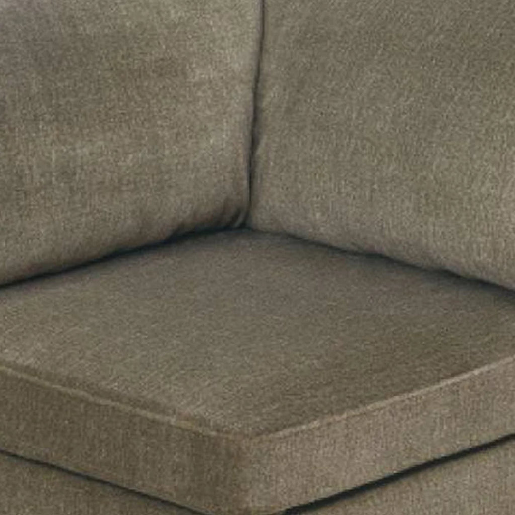 37 Inches Fabric Upholstered Wooden Corner Wedge E39951