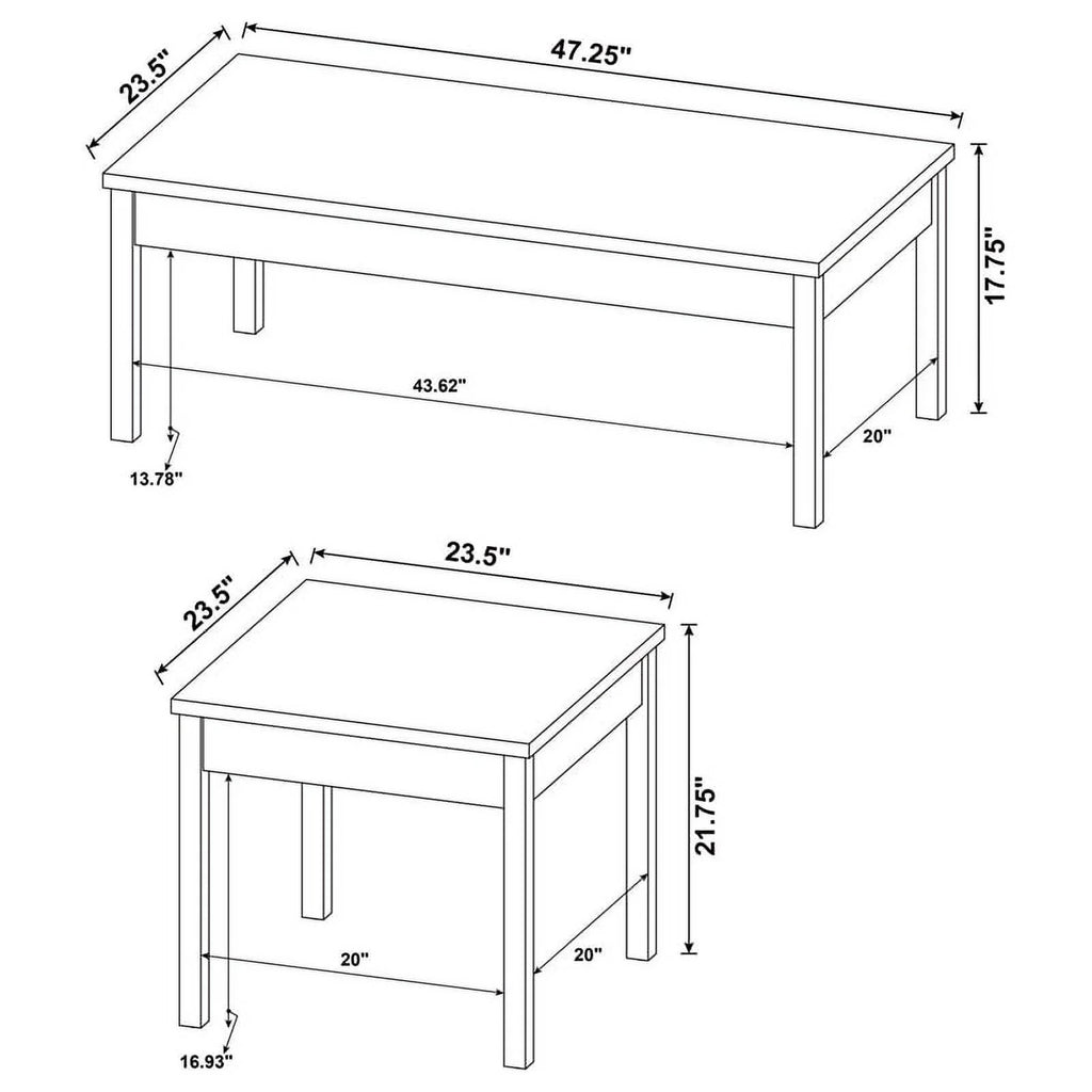 3-Piece Wood Coffee Table Set P917751