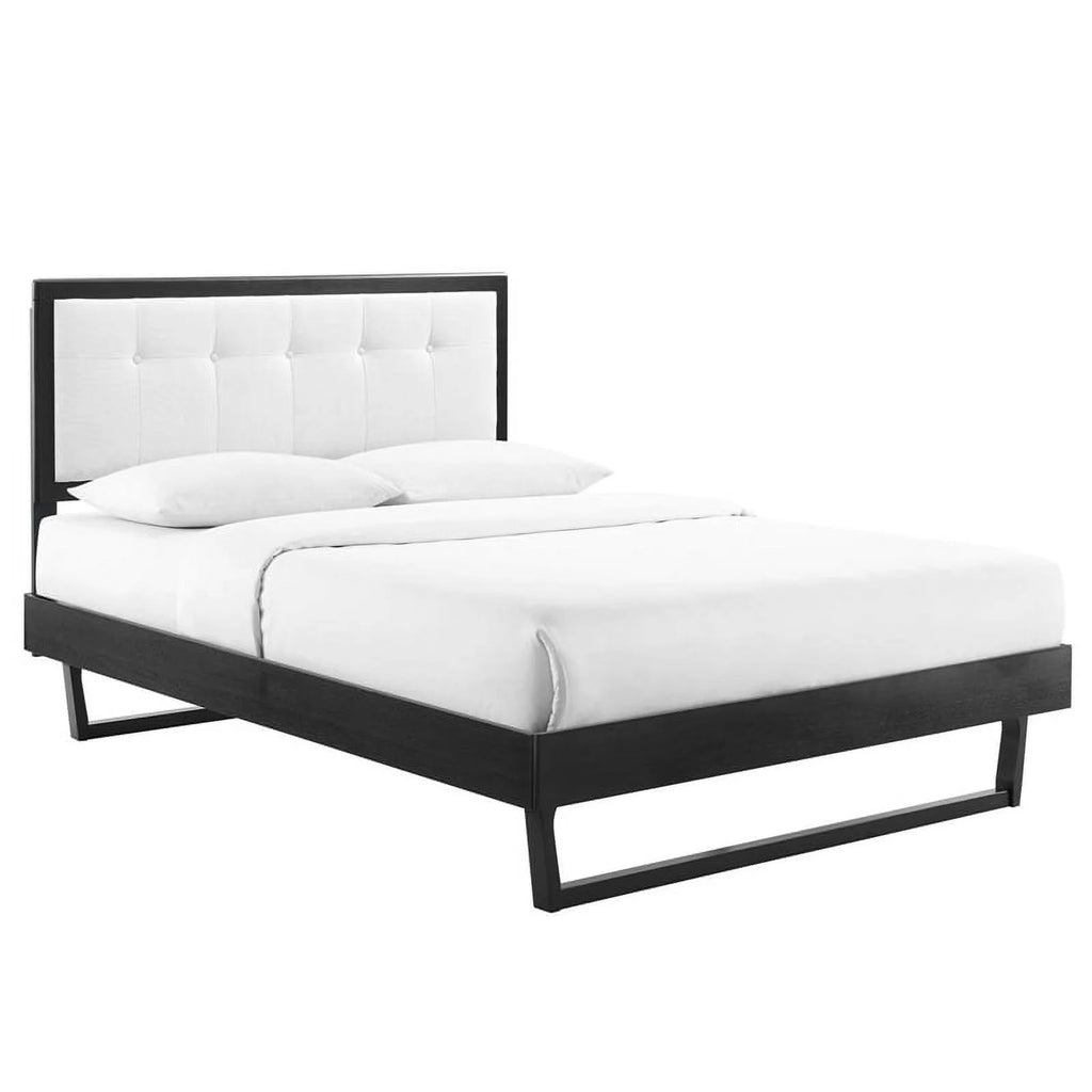 Twin Wood Platform Bed with Angular Frame R578