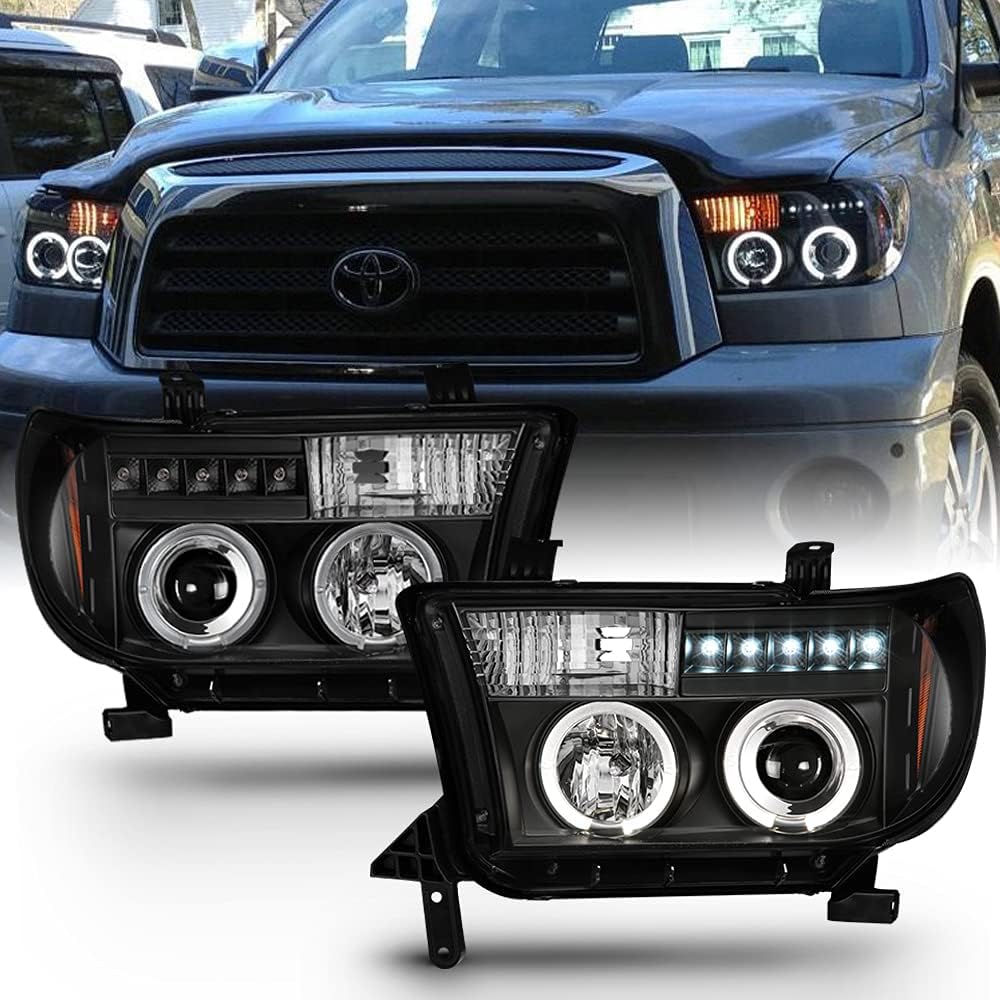 For 2007-2013 Toyota Tundra LED Projector Headlights Left+Right F581