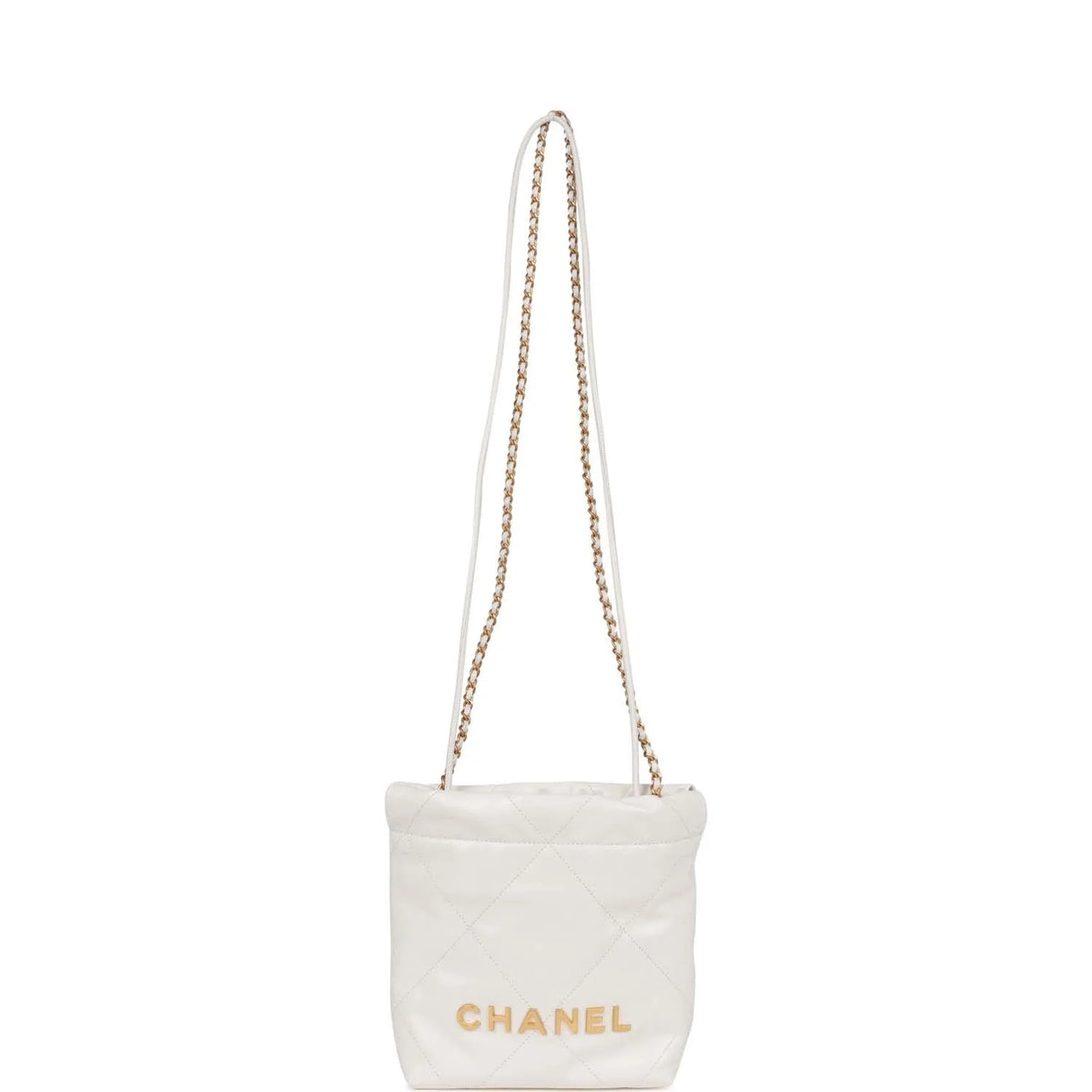 White Calfskin Mini Bag Q81445