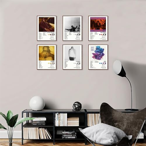 Poster Print Canvas Wall Art Set of 6 8x10 inch Unframed N840