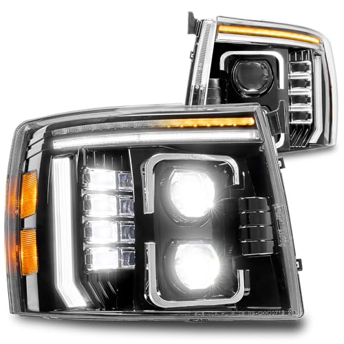 LED Headlight Assembly Replacement with Amber Sequential Turn Signal E350