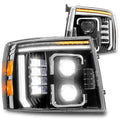 LED Headlight Assembly Replacement with Amber Sequential Turn Signal E350