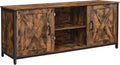 Farmhouse TV Stand for 65 Inch TV with Adjustable Shelves J5829