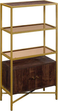 Bookcase with Doors, Rich Walnut Finish M23252