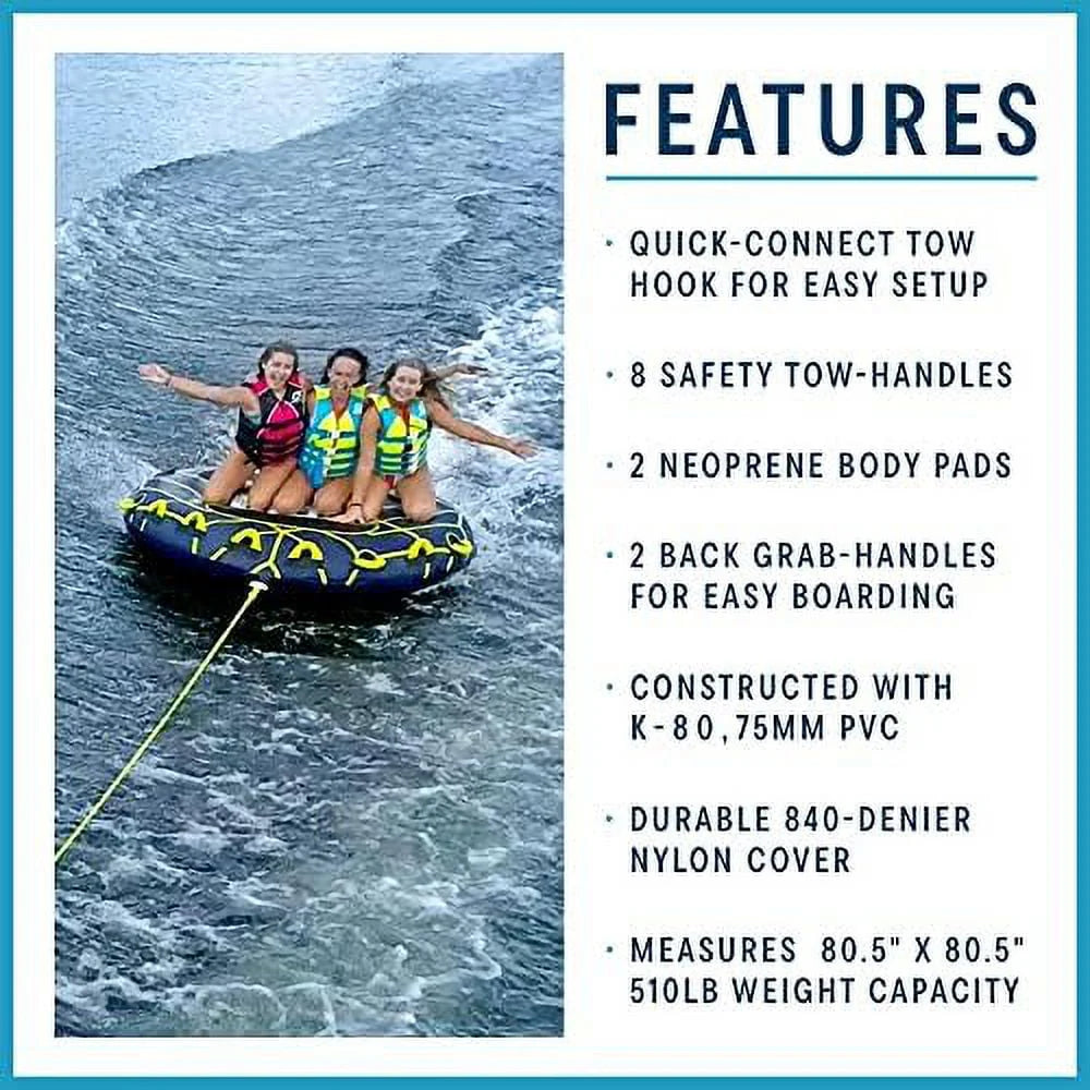 Towable Deck Tube with Quick-Connect Tow Hook O740875