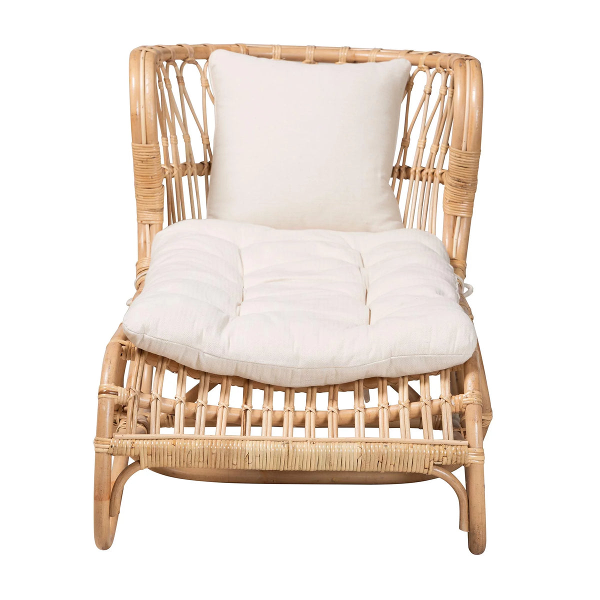 Natural Brown Rattan Chaise V3125