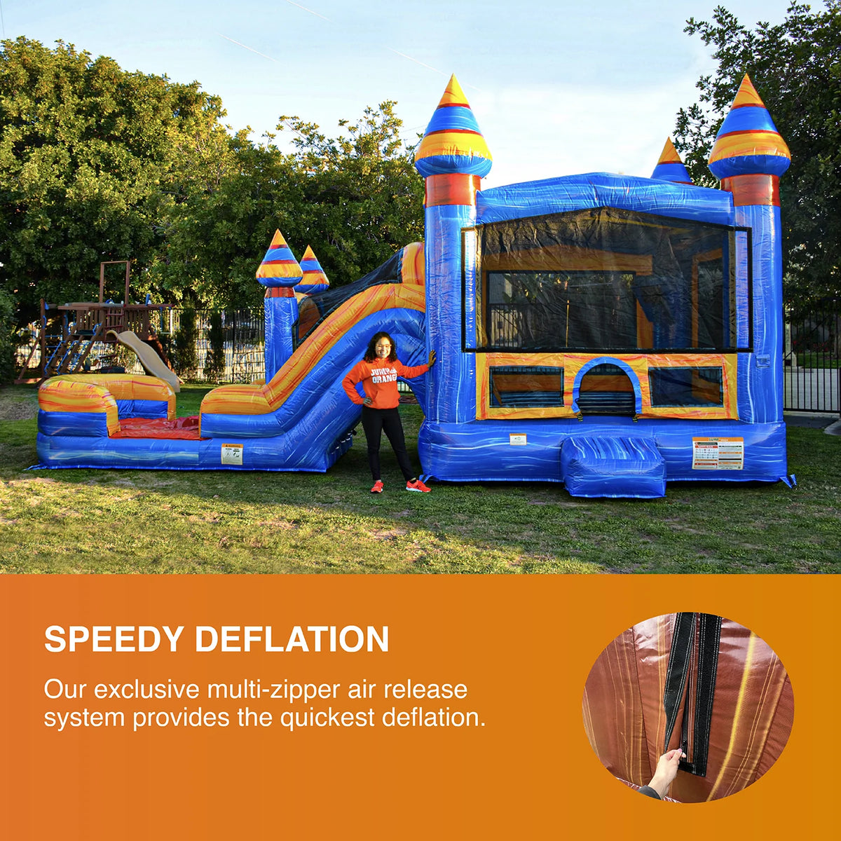 Inflatable Bounce with Two Slides D7187