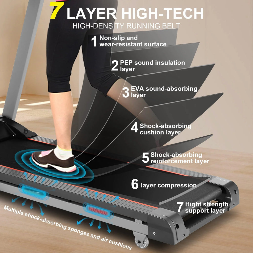 Electric Treadmill with 15-Level Auto Incline H854