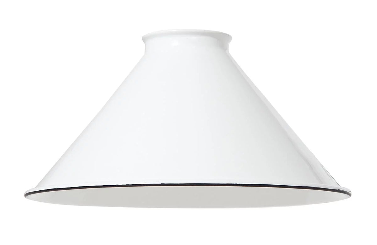 White Industrial Cone Metal Shade X89862