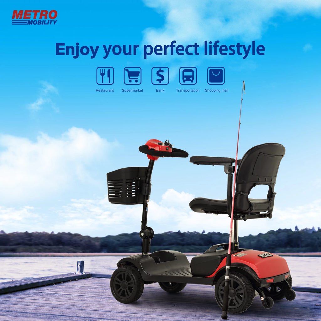 Red 4 Wheel Mobility Scooter 265lbs I6379