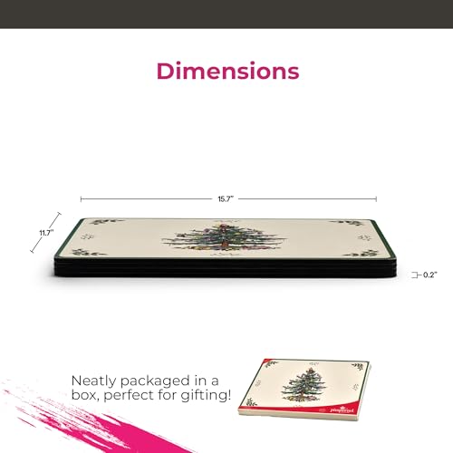 Christmas Tree Placemats & Coasters Set Cork Back K208469
