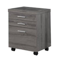 3 Drawer File Cabinet in Dark Taupe S374