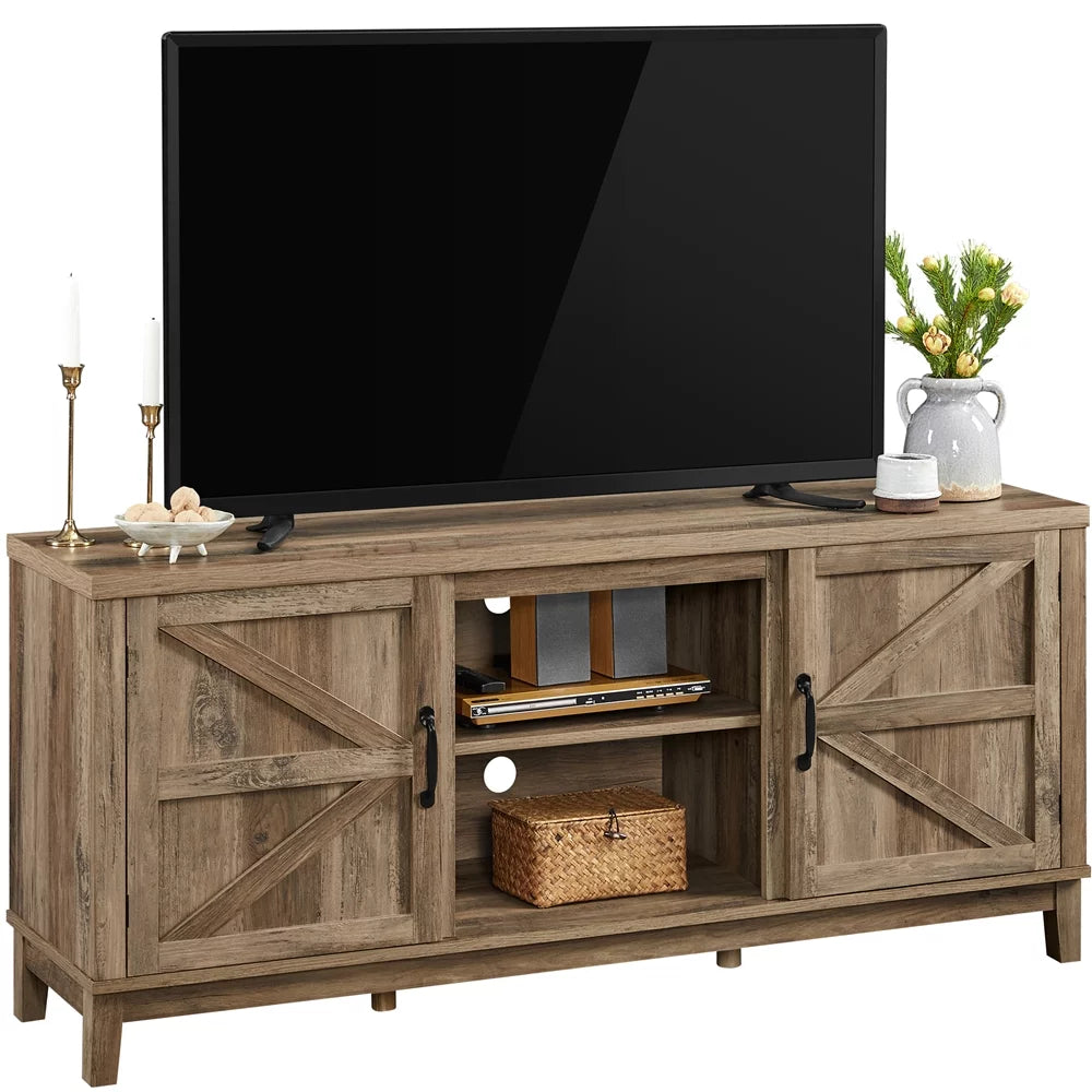 Rustic Oak Storage TV Stand B784