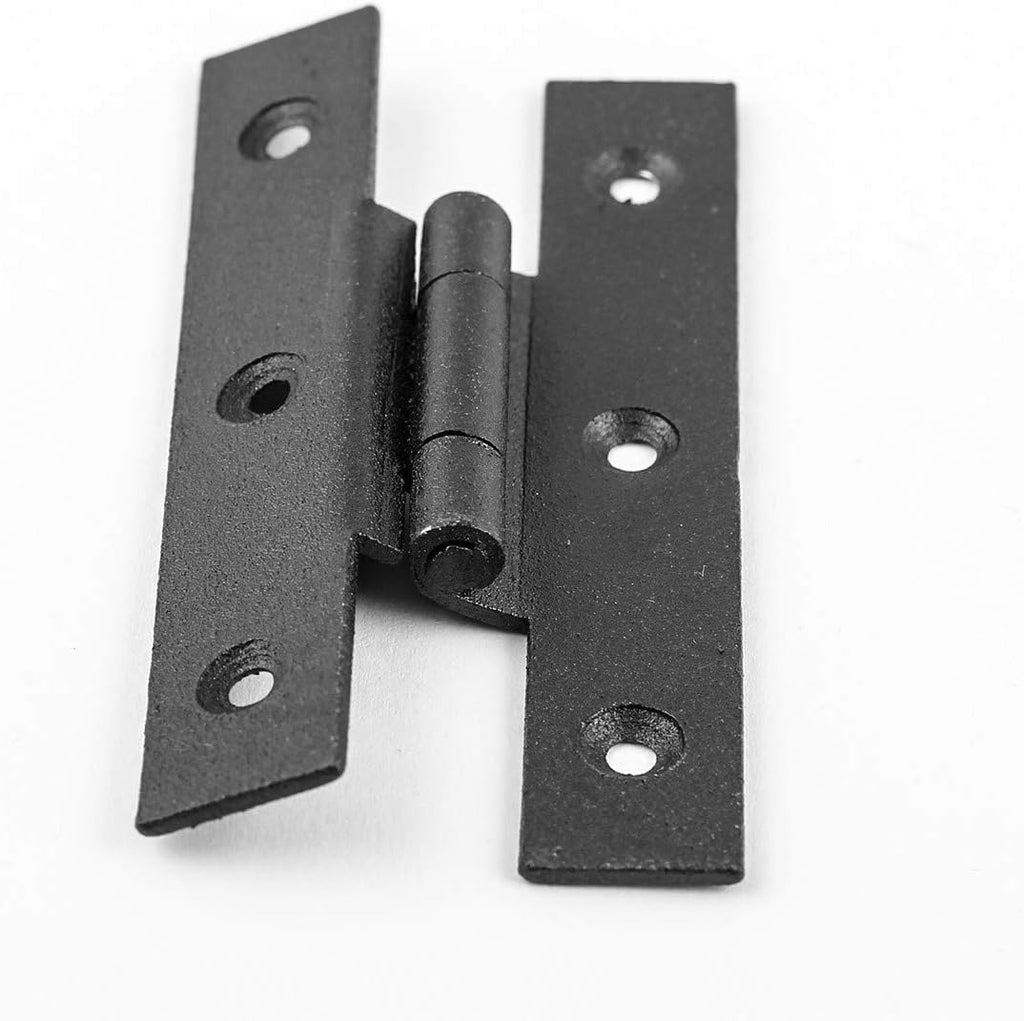 Black 3.5 Height 3/8 Offset Wrought Iron H Hinges Pack Of 10 L313033