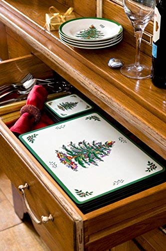 Christmas Tree Placemats & Coasters Set Cork Back K208469