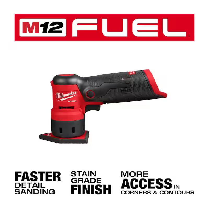 12V Cordless Orbital Detail Sander with Sanding Sheets & Sponge Pad O13946