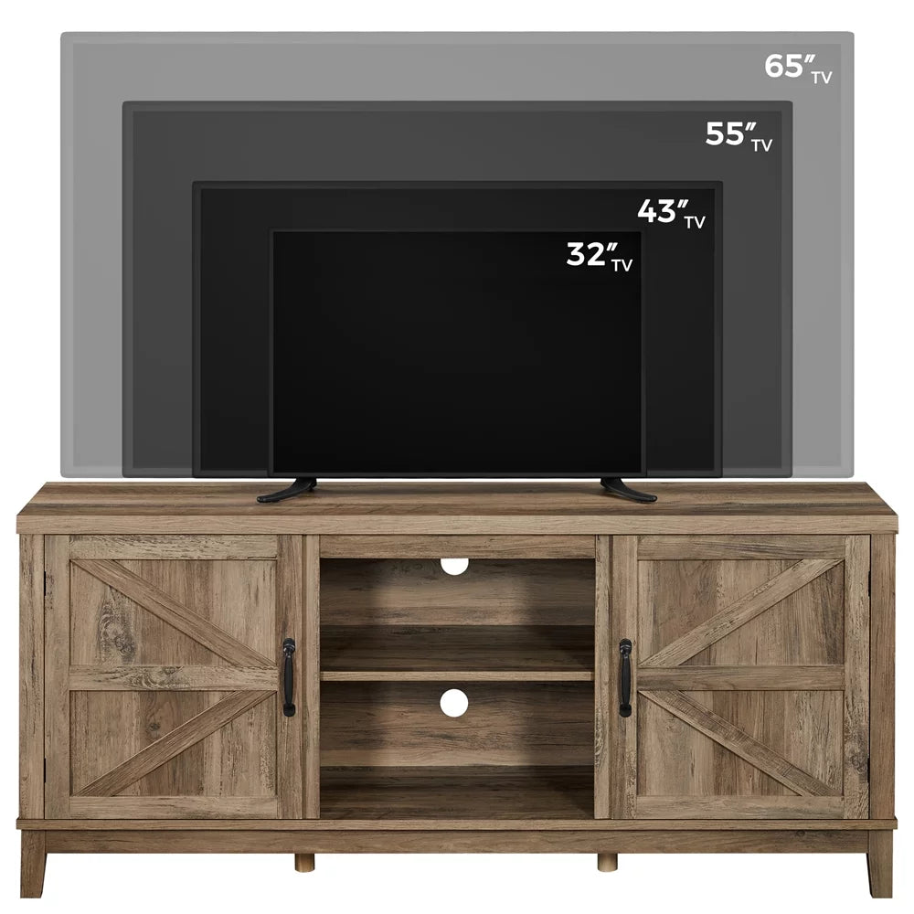 Rustic Oak Storage TV Stand B784
