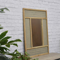 Rustic Wood Framed Wall Mirror 32x24 D9985