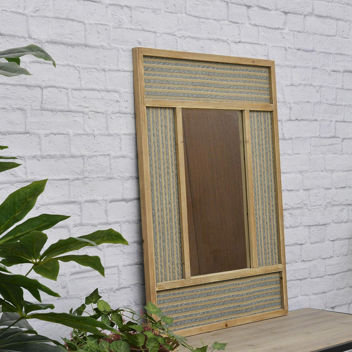 Rustic Wood Framed Wall Mirror 32x24 D9985