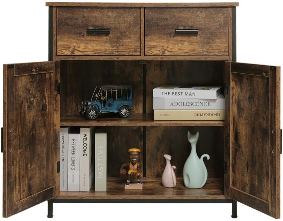 Industrial Storage Cabinet with 2 Drawers and Doors Z458401