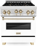 30 Inch Gas Range with White Matte Door K1147