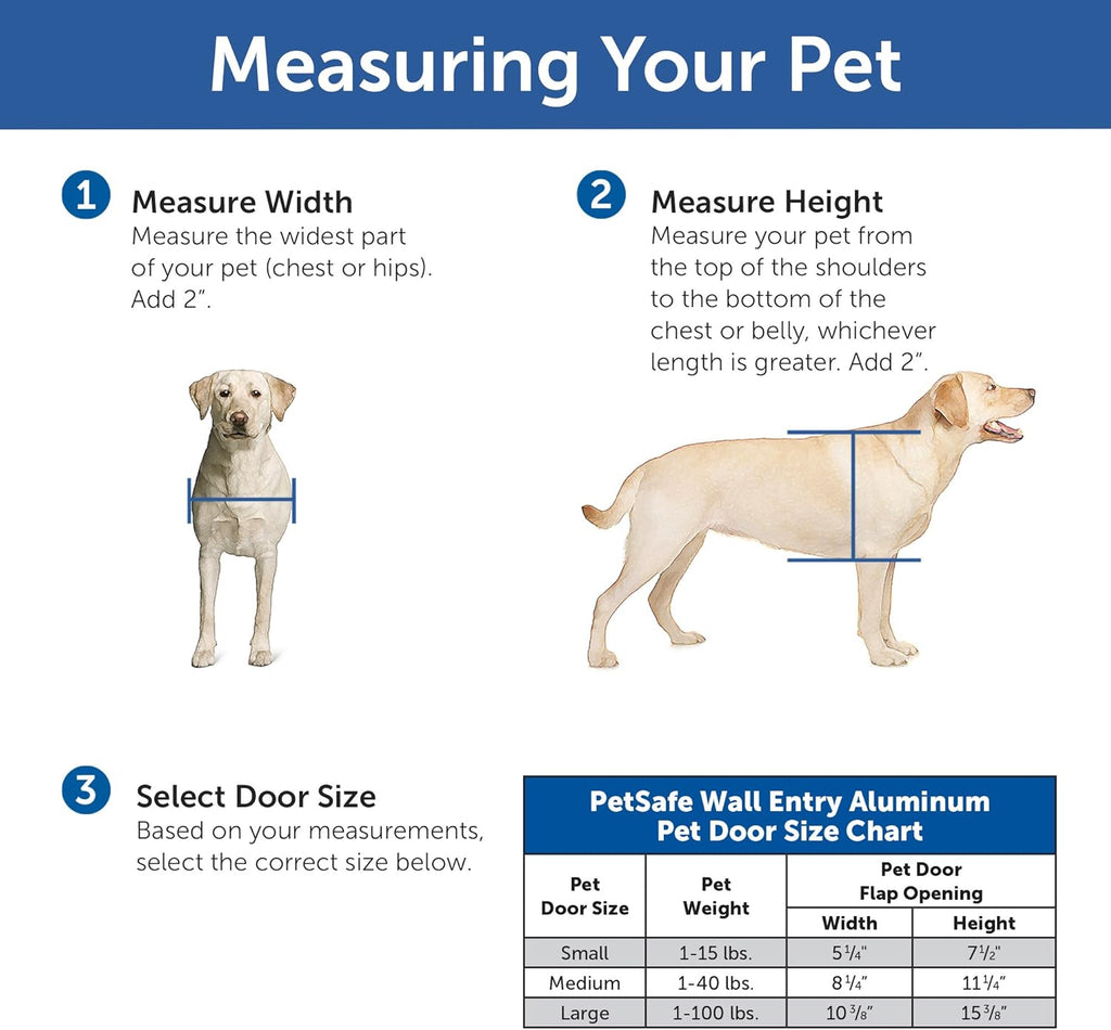 Aluminum Pet Door with Telescoping Tunnel, Medium C64236