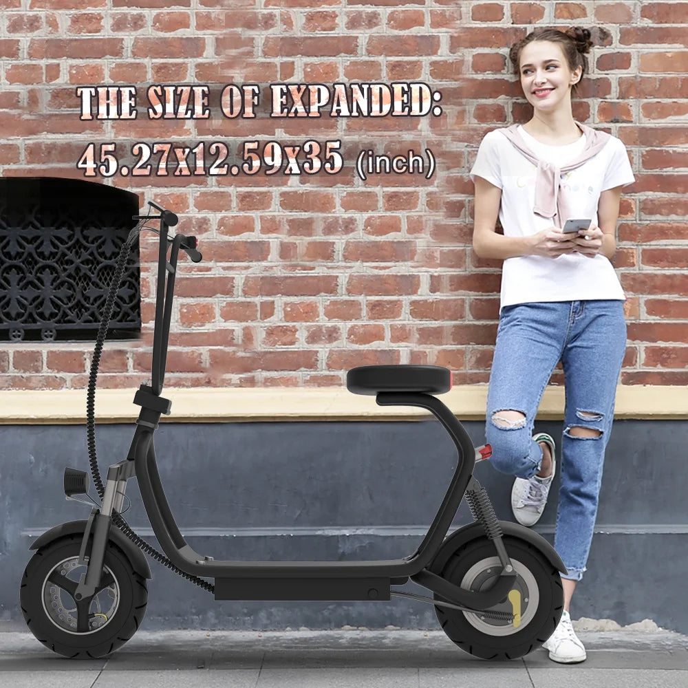350W 48V Foldable Electric Scooter Black D143