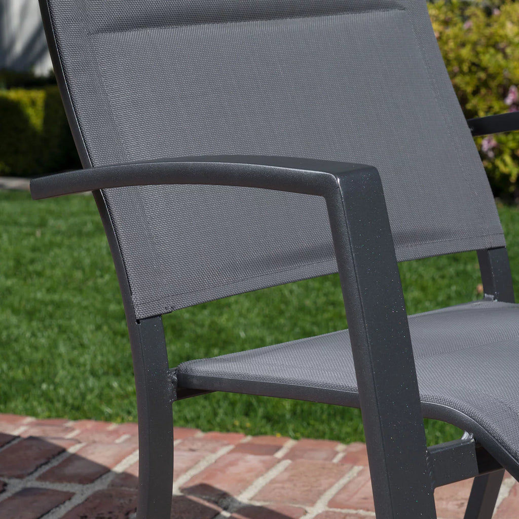 7-Piece Gray Aluminum Outdoor Dining Set I55051