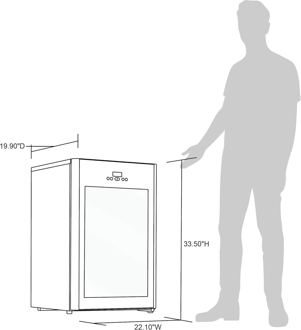 Black 125 Can Capacity Freestanding Beer Fridge F820