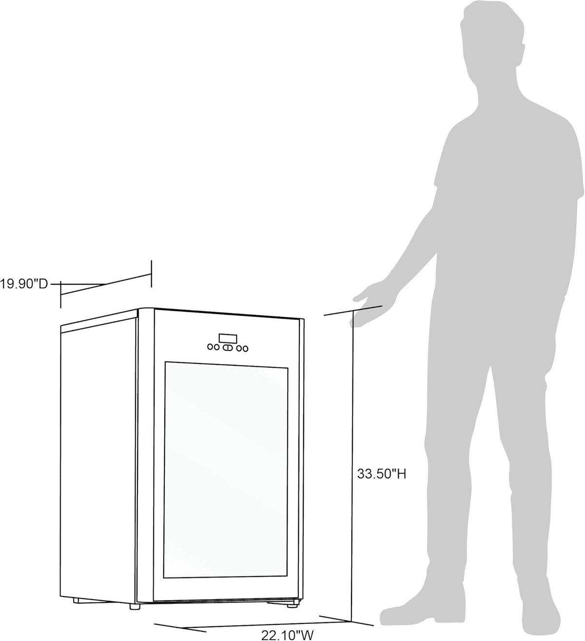 Black 125 Can Capacity Freestanding Beer Fridge F820