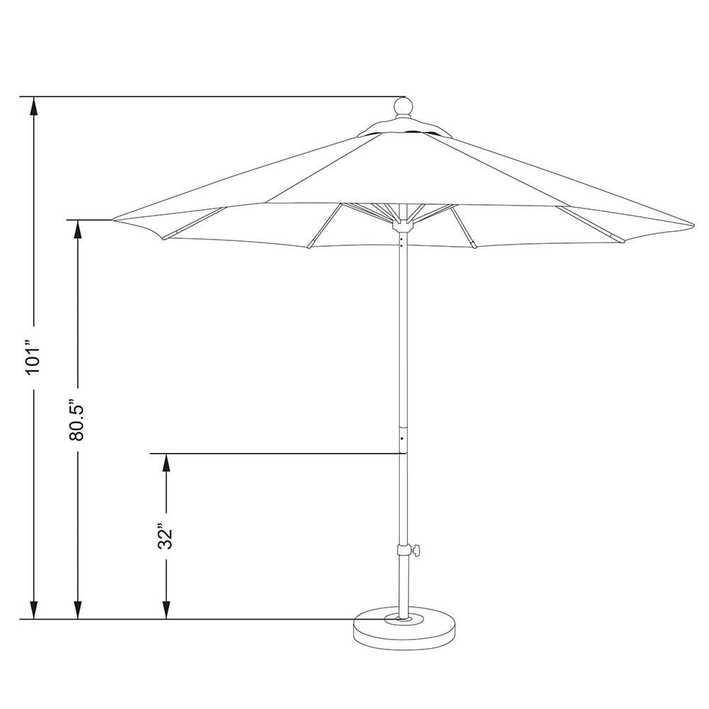9& Bronze Market Umbrella J214