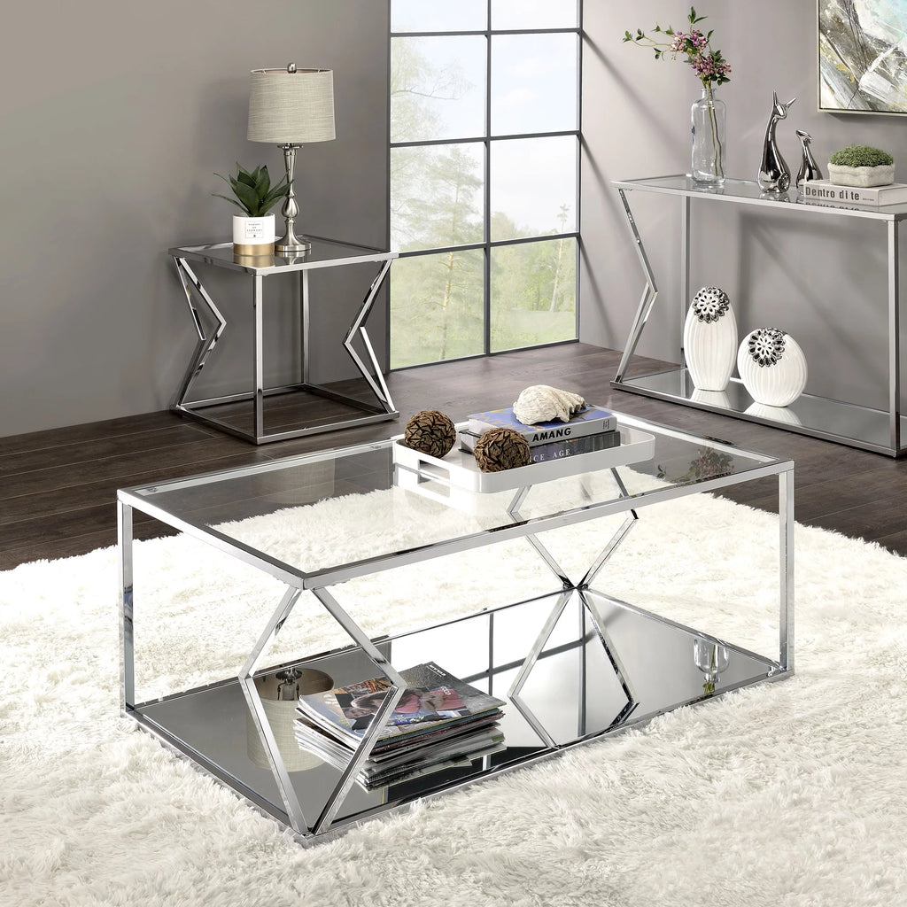 Glass Top Rectangular Coffee Table O961