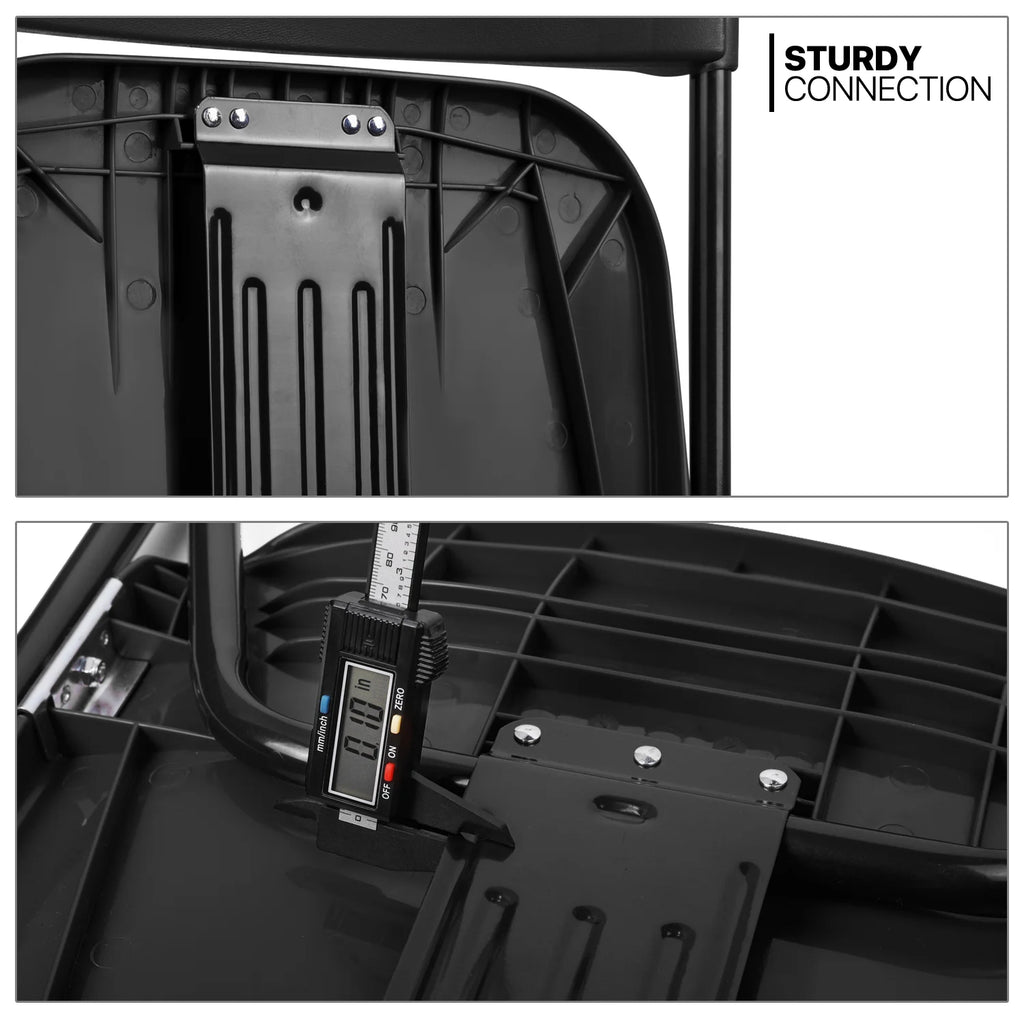 11 Pieces 6 Ft Black Foldable Plastic Card Table and Chair Set Y60443