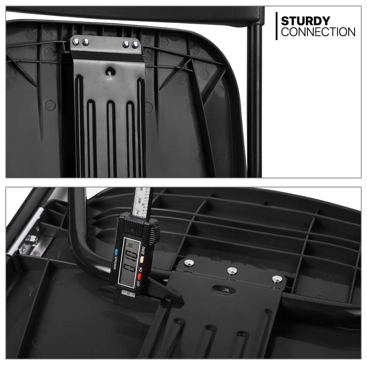11 Pieces 6 Ft Black Foldable Plastic Card Table and Chair Set Y60443