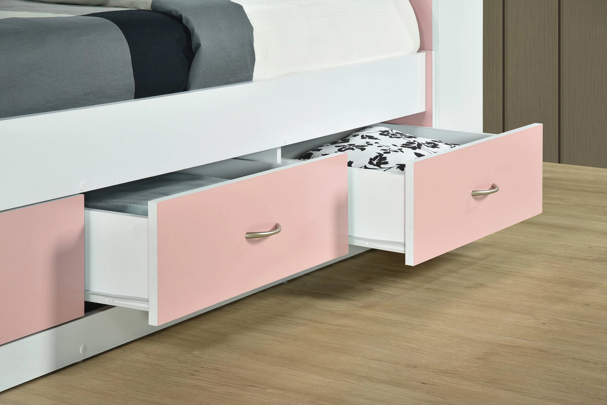 Black Twin-Size Captain Bed with 3 Drawers and Headboard A466690
