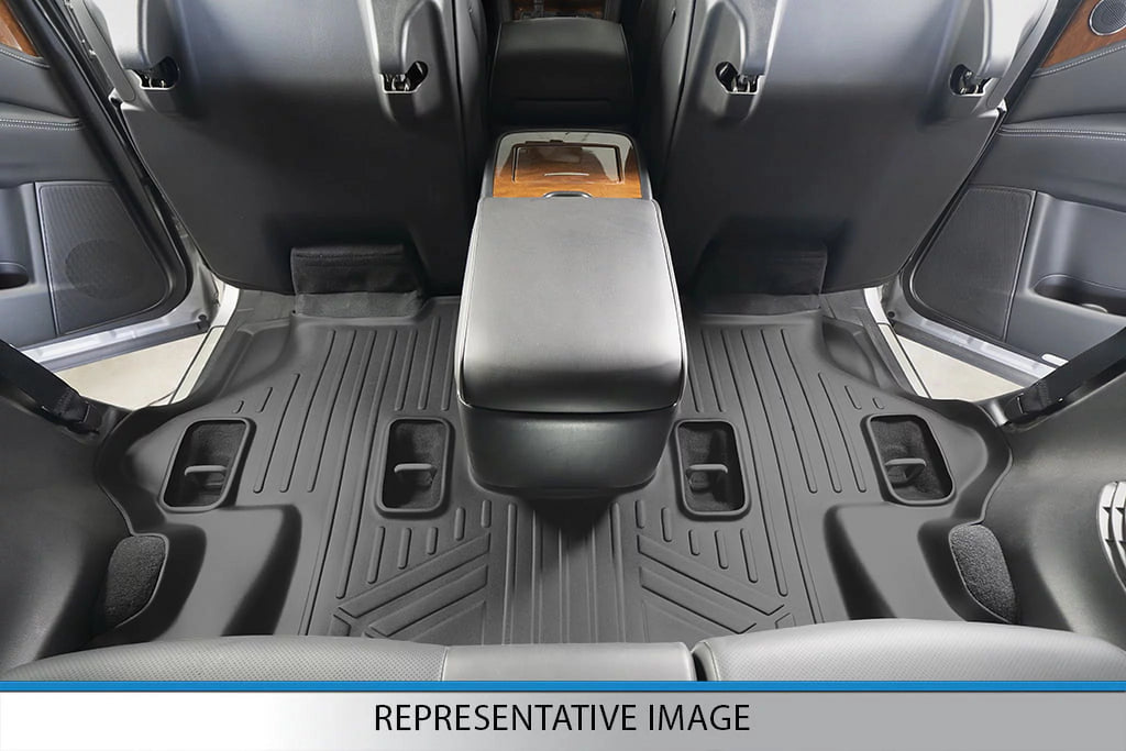 Black Floor Mats Liner Set with 2nd Row Bench Seats B4833