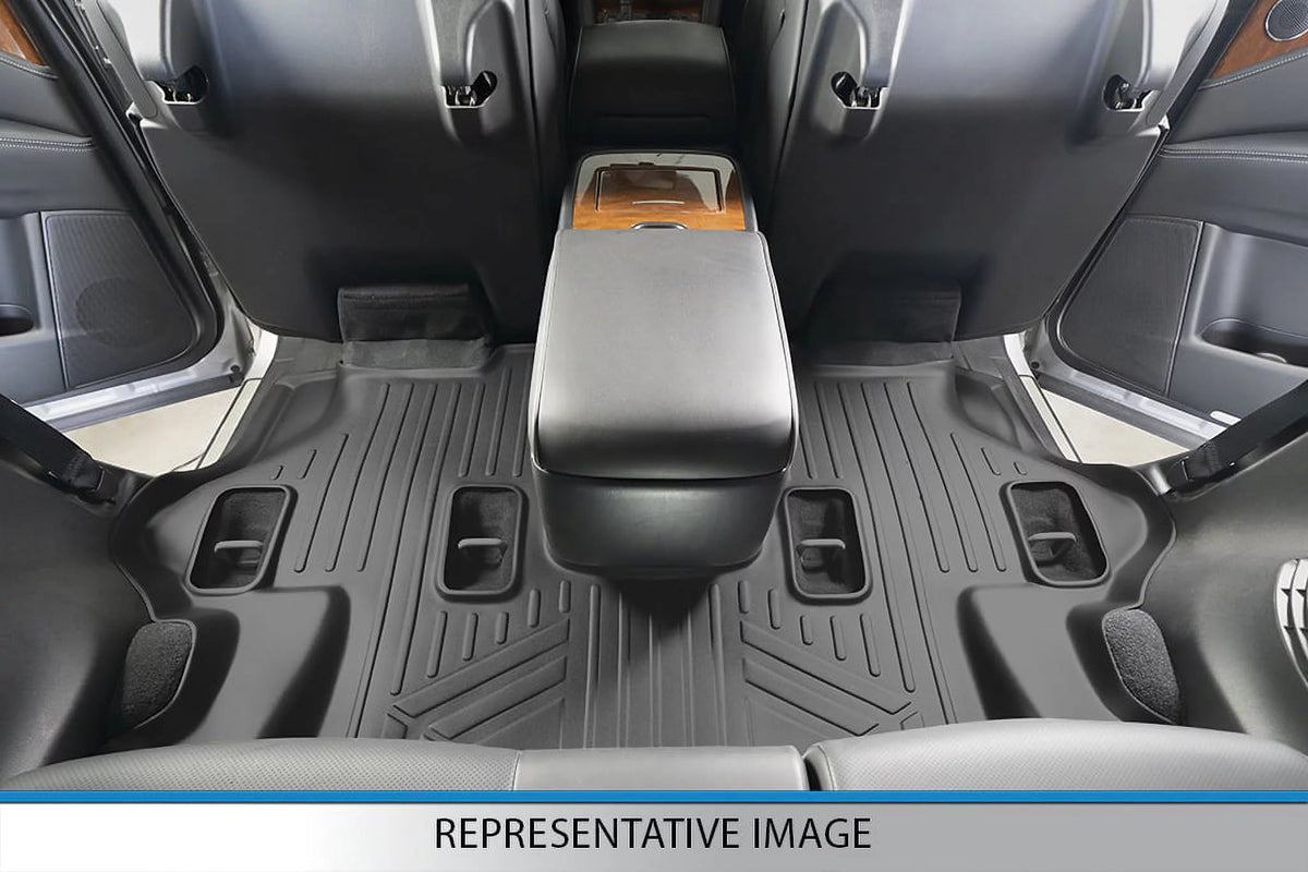 Black Floor Mats Liner Set with 2nd Row Bench Seats B4833