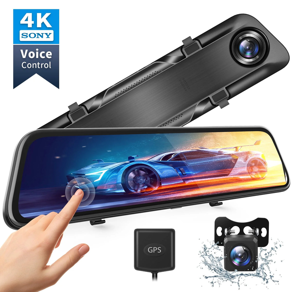 4K 12 Mirror Dash Cam Front & Rear View Dual Dash Camera S274112