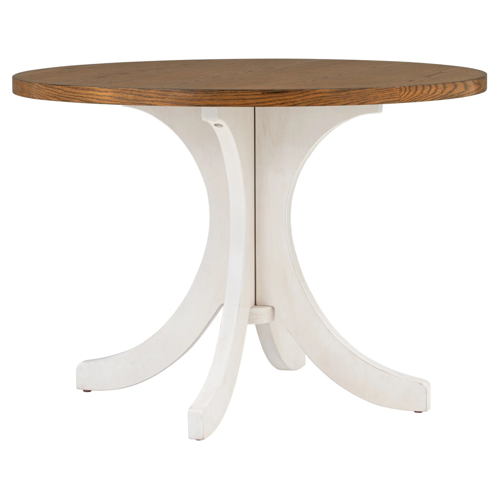 Mid-Century Solid Wood Round Dining Table U970504